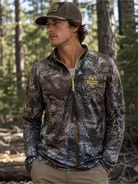 Realtree Max-1 Quarter Zip-Hunting Shirt XL